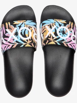 Roxy Slippers*Slippy - Sandalen Voor Dames Black Multi