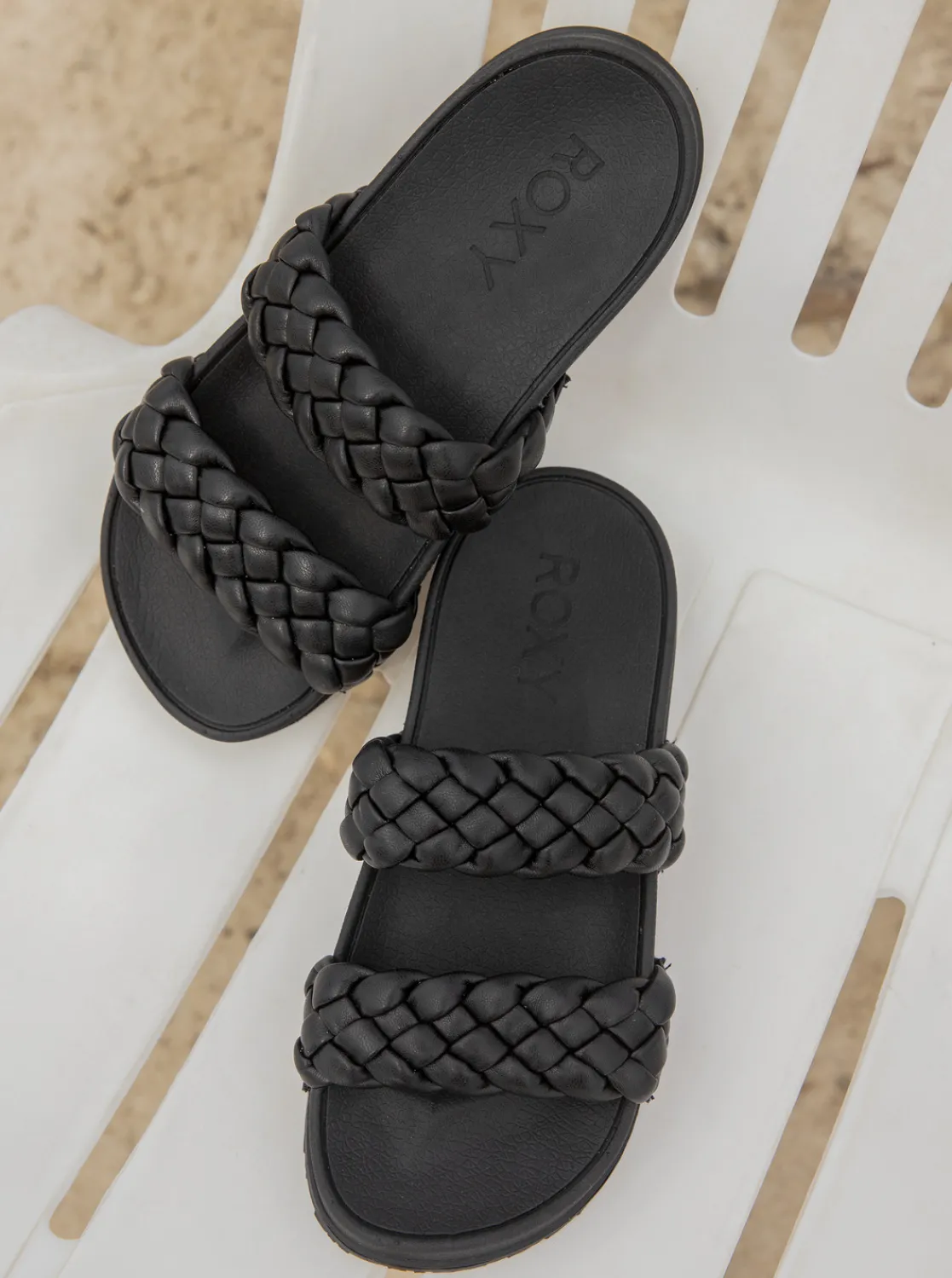 Roxy Slippers*Slippy Braided - Sandalen Voor Dames Black