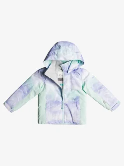 Roxy Snowboard Meisjes*Snowy Tale 2022 - Geisoleerd Snowjack Voor Meisjes 2-7 Fair Aqua Seous Rg