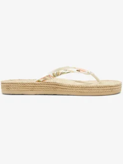 Roxy Slippers*South Beach - Sandalen Voor Dames White/Pink/Multi