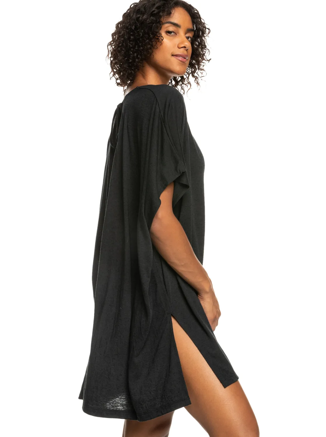 Roxy Badkleding*Stand For Love - Bedekkende Poncho Voor Dames Anthracite