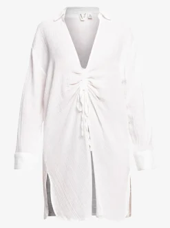 Roxy Badkleding*Sun And Limonade - Bloes-Jurk Voor Dames Bright White