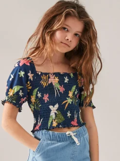Roxy T-Shirts & Blouses*Sunday Night Sessions - Top Met Pofmouwen Voor Meisjes 4-16 Mood Indigo Alma Apparel