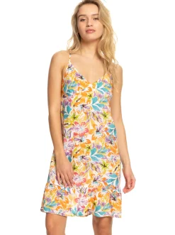 Roxy Jurken*Sunshine Lover - Strappy Jurk Voor Dames Snow White Pualani Combo