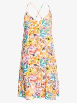 Roxy Jurken*Sunshine Lover - Strappy Jurk Voor Dames Snow White Pualani Combo