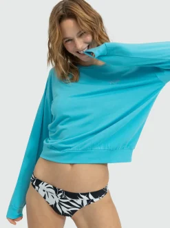 Roxy Sweatshirts & Hoodies*Surfing By Moonlight - Lounge Top Met Lange Mouw Voor Dames Bachelor Button
