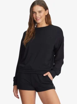 Roxy Sweatshirts & Hoodies*Surfing By Moonlight - Lounge Top Met Lange Mouw Voor Dames Anthracite