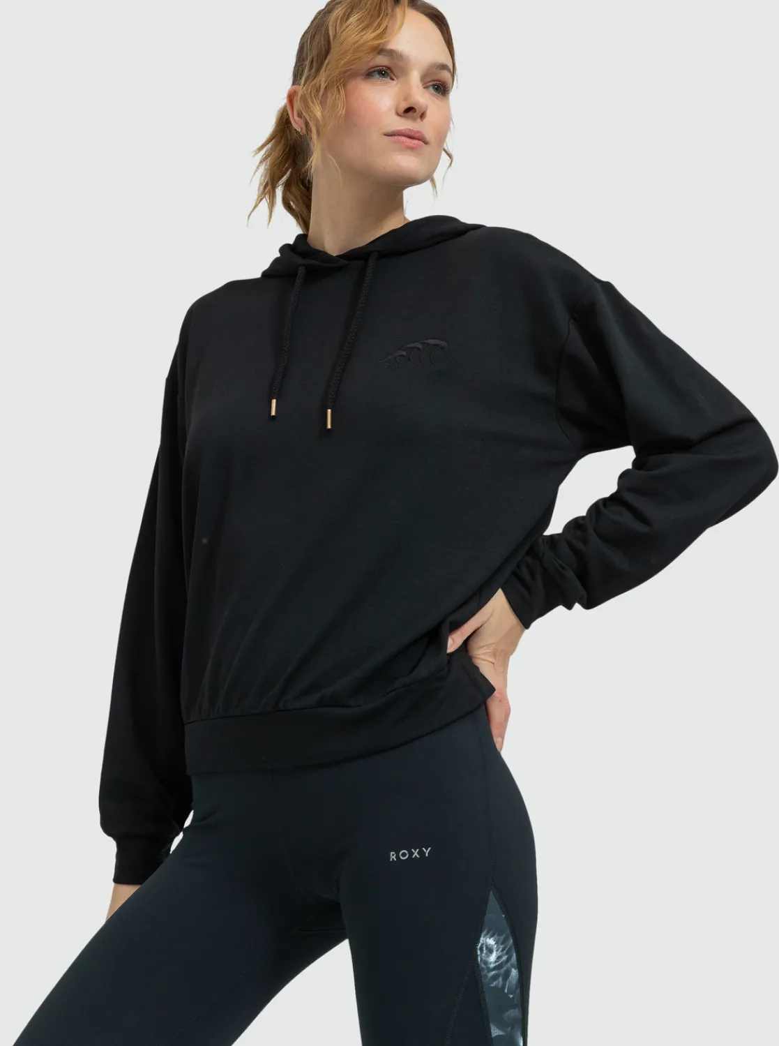 Roxy Sweatshirts & Hoodies*Surfing By Moonlight - Lounge Hoody Met Lange Mouw Voor Dames Anthracite