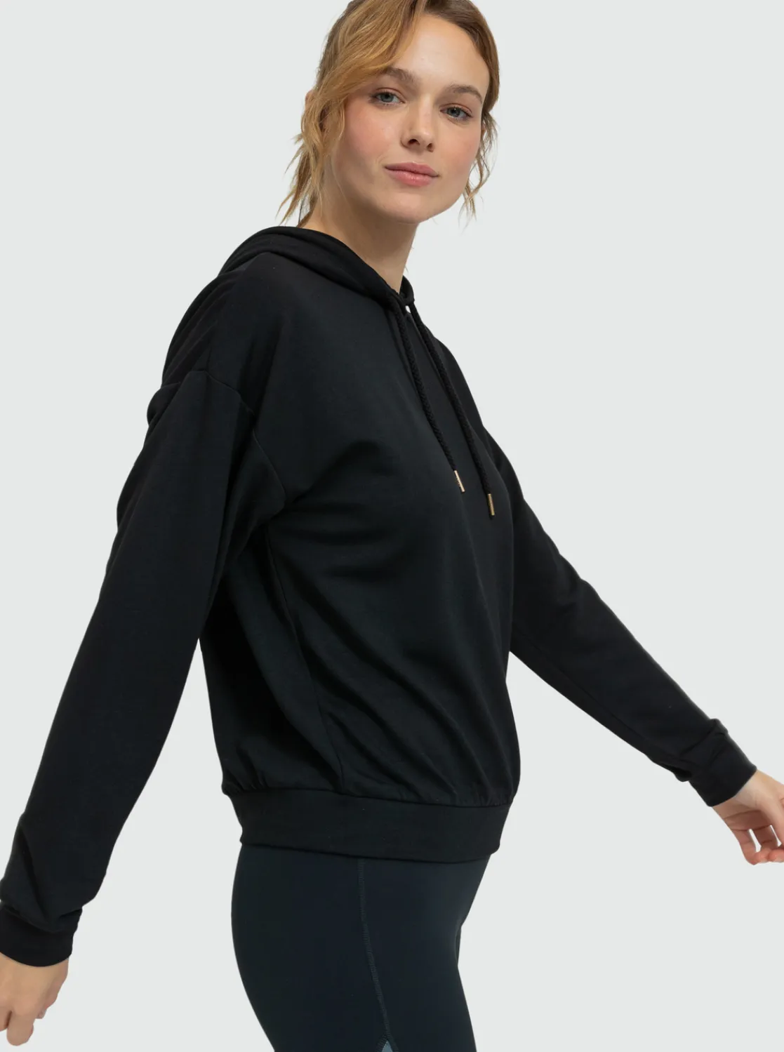 Roxy Sweatshirts & Hoodies*Surfing By Moonlight - Lounge Hoody Met Lange Mouw Voor Dames Anthracite