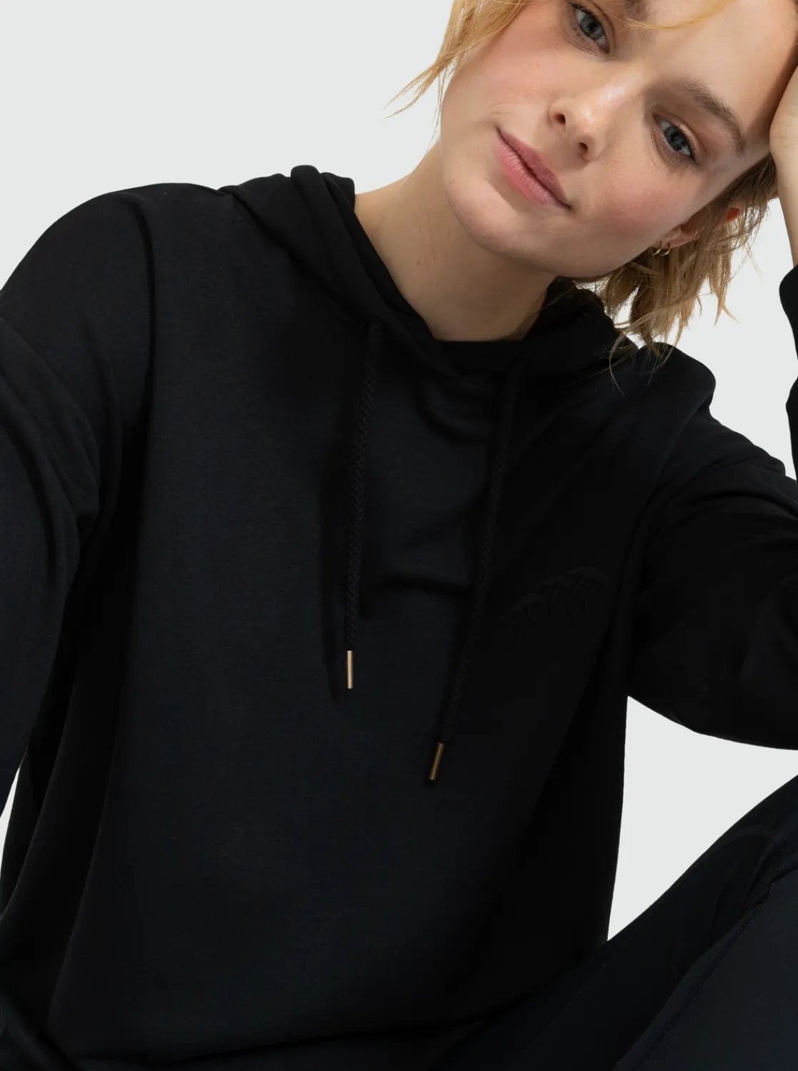 Roxy Sweatshirts & Hoodies*Surfing By Moonlight - Lounge Hoody Met Lange Mouw Voor Dames Anthracite