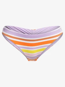 Roxy Bikini Bottoms*Surf.Kind.Kate. - Cheeky Bikini Bottoms For Women Bright White Aloha Stripe Hori