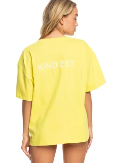 Roxy T-Shirts & Tops*Surf.Kind.Kate. - Oversized T-Shirt For Women Yellow Plum