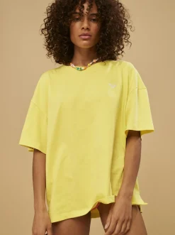 Roxy T-Shirts & Tops*Surf.Kind.Kate. - Oversized T-Shirt For Women Yellow Plum