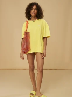 Roxy T-Shirts & Tops*Surf.Kind.Kate. - Oversized T-Shirt For Women Yellow Plum