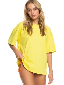 Roxy T-Shirts & Tops*Surf.Kind.Kate. - Oversized T-Shirt For Women Yellow Plum