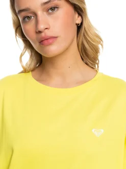 Roxy T-Shirts & Tops*Surf.Kind.Kate. - Oversized T-Shirt For Women Yellow Plum
