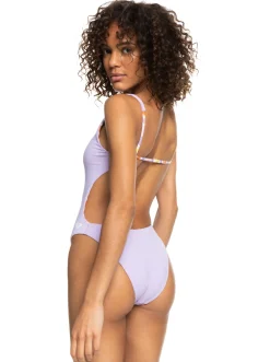 Roxy Bikini'S*Surf.Kind.Kate. - Reversible One-Piece Swimsuit For Women Bright White Aloha Stripe Hori