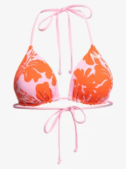 Roxy Bikini Tops*Surf.Kind.Kate. - Triangle Bikini Top For Women Pink Frosting My Kind Of Hibis