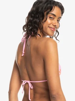 Roxy Bikini Tops*Surf.Kind.Kate. - Triangle Bikini Top For Women Pink Frosting My Kind Of Hibis