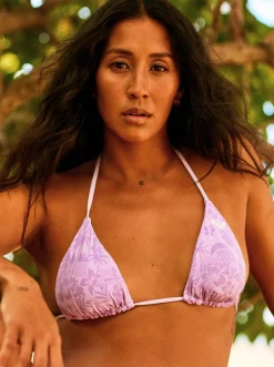 Roxy Bikini Tops*Surf.Kind.Kate. - Triangle Bikini Top For Women Purple Rose Surf Friends