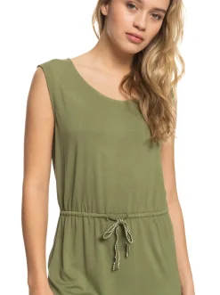 Roxy Jurken*Surfs Up - Jersey Jurk Voor Dames Loden Green