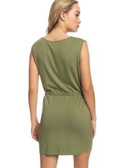 Roxy Jurken*Surfs Up - Jersey Jurk Voor Dames Loden Green