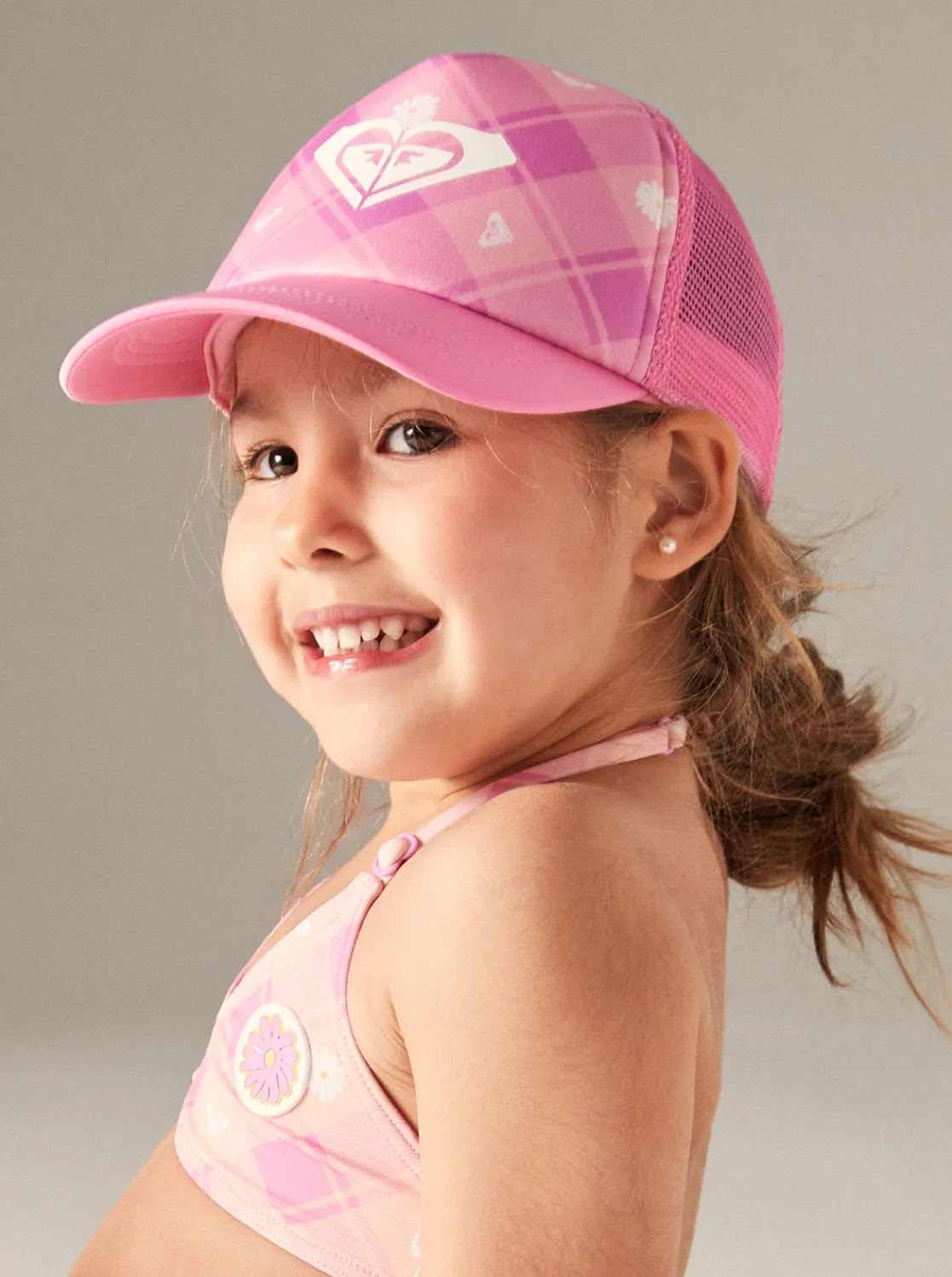 Roxy Accessoires*Sweet Emotion - Trucker Cap Voor Meisjes Cyclamen Playful Plaid