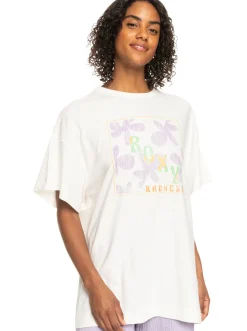 Roxy T-Shirts & Tops*Sweet Flowers - Oversized Boyfriend T-Shirt Voor Dames Snow White