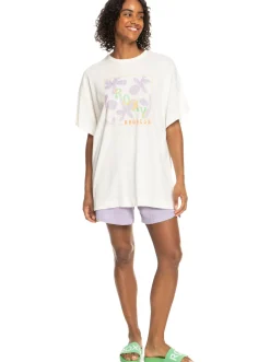 Roxy T-Shirts & Tops*Sweet Flowers - Oversized Boyfriend T-Shirt Voor Dames Snow White