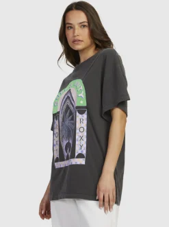 Roxy T-Shirts & Tops*Sweet Sunshine - Oversized T-Shirt Voor Dames Anthracite