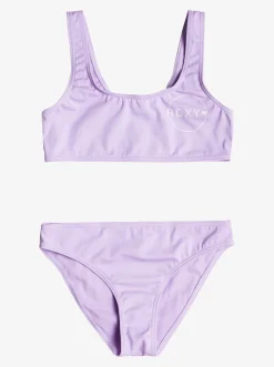 Roxy Swim*Swim For Days - Bralette Bikiniset Voor Meisjes 6-16 Purple Rose