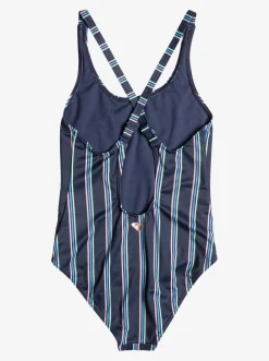 Roxy Swim*Swim For Days - Eendelig Badpak Voor Meisjes 6-16 Mood Indigo Horizon Line