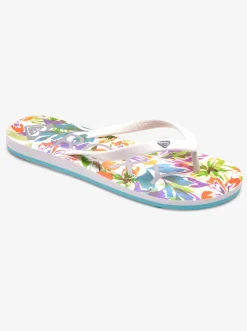 Roxy Slippers*Tahiti - Sandalen Voor Dames White/C Pink/Floral Print