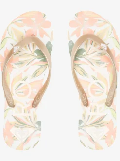 Roxy Slippers*Tahiti - Sandalen Voor Dames White/Champagne