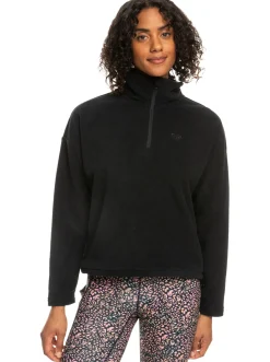 Roxy Sweatshirts & Hoodies*Tech - Fleece Met Korte Rits Voor Dames Anthracite