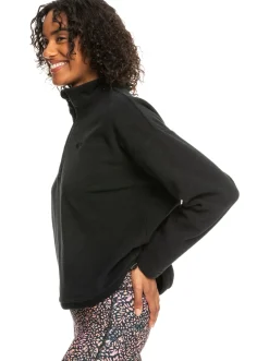 Roxy Sweatshirts & Hoodies*Tech - Fleece Met Korte Rits Voor Dames Anthracite