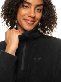 Roxy Sweatshirts & Hoodies*Tech - Fleece Met Korte Rits Voor Dames Anthracite
