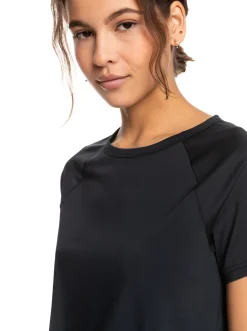Roxy T-Shirts & Tops*Tech - Technisch T-Shirt Voor Dames Anthracite