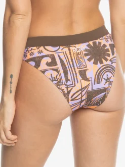 Roxy Bikini Bottoms*Throw Back - High Waist Bikini Bottoms For Women Rain Drum Fibi
