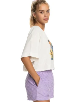 Roxy T-Shirts & Tops*Tiki And Surf - Kort Oversized T-Shirt Voor Dames Snow White
