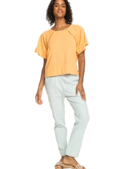 Roxy T-Shirts & Tops*Time On My Side - Top Met Korte Mouwen Voor Dames Mock Orange