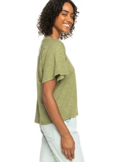 Roxy T-Shirts & Tops*Time On My Side - Top Met Korte Mouwen Voor Dames Loden Green