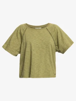 Roxy T-Shirts & Tops*Time On My Side - Top Met Korte Mouwen Voor Dames Loden Green