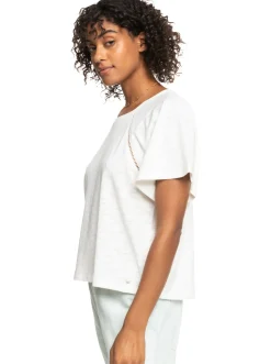 Roxy T-Shirts & Tops*Time On My Side - Top Met Korte Mouwen Voor Dames Snow White