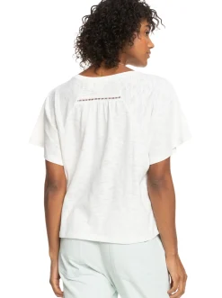 Roxy T-Shirts & Tops*Time On My Side - Top Met Korte Mouwen Voor Dames Snow White