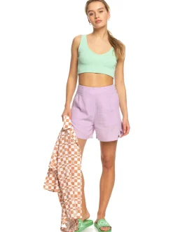 Roxy T-Shirts & Tops*Time To Move - Ribgebreide Strappy Top Voor Dames Absinthe Green