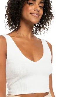 Roxy T-Shirts & Tops*Time To Move - Ribgebreide Strappy Top Voor Dames Snow White