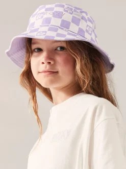 Roxy Accessoires*Tiny Honey - Bucket Hoed Voor Meisjes Purple Rose Flower Box