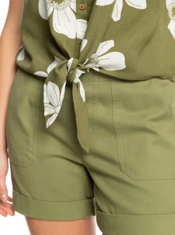 Roxy T-Shirts & Tops*Tropical View - Mouwloos Shirt Voor Dames Loden Green Surfrider Spirit B