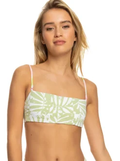 Roxy Bikini Tops*Tropics Hype - Bandeau Bikini Top For Women Ambroisia Swirl Swim